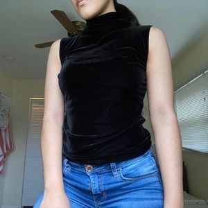 Vintage Black Velvet Tank